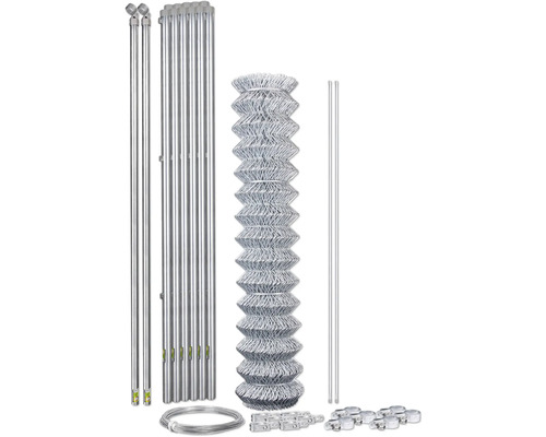 Komplett stängsel med stolpar, spännstag, spänntråd och tillbehör