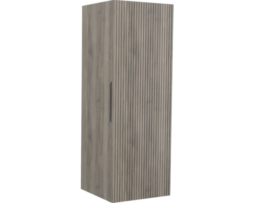 Högskåp JUNGBORN Quattro sedici valnöt matt med integrerat handtag 35x100x35 cm Vägghängd skåp med räfflad dörr