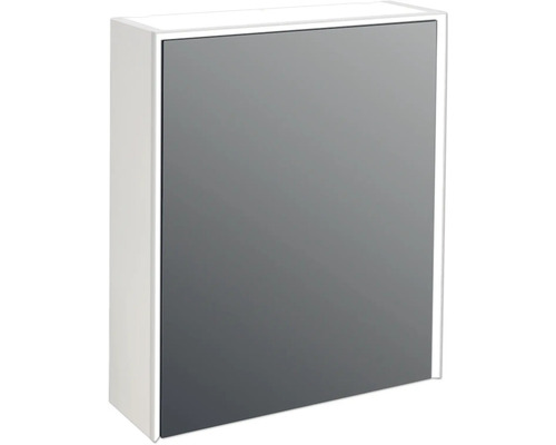 Spegelskåp med belysning JUNGBORN Quattro sedici nove vit matt 60x70 cm LED