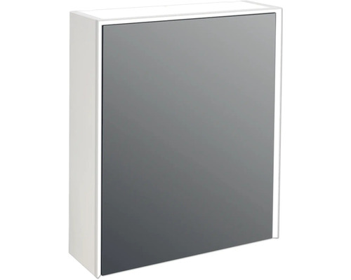 Spegelskåp med belysning JUNGBORN Quattro sedici nove vit matt 60x70 cm LED Spegelskåp med spegeldörr