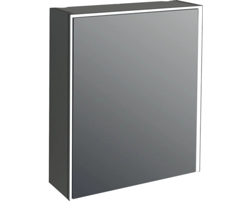 Spegelskåp med belysning JUNGBORN Quattro sedici nove svart matt 60x70 cm LED Spegelskåp med belysning