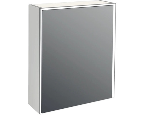 Spegelskåp med belysning JUNGBORN Quattro sedici nove grå matt 60x70 cm LED Spegelskåp för badrummet