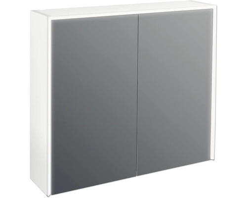 Spegelskåp med belysning JUNGBORN Quattro sedici nove vit matt 80x70 cm LED