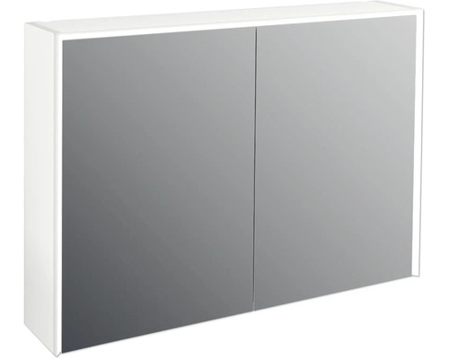 Spegelskåp med belysning JUNGBORN Quattro sedici nove vit matt 100x70 cm LED