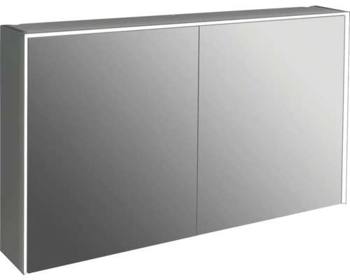 Spegelskåp med belysning JUNGBORN Quattro sedici nove svart matt 120x70 cm LED