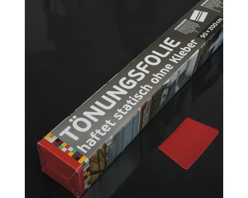 Förpackning med statisk toningsfilm 90 x 200 cm och ett rött verktyg