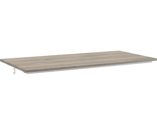 Bänkskiva JUNGBORN Quattro nove valnöt borstad matt tvättställs-skiva 101x46 cm Hylla med konsol