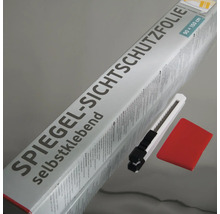 Självhäftande spegelfilm för insynsskydd, inklusive kniv och skrapa, storlek 90 x 150 cm