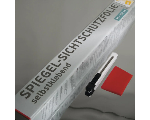 Självhäftande spegelfilm för insynsskydd, inklusive kniv och skrapa, storlek 90 x 150 cm