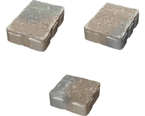 Marksten BENDERS Ocala multisize kastanj 50mm Tre betongplattor