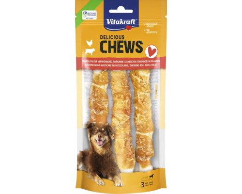 Hundgodis VITAKRAFT Deli Chew tuggrulle kyckling L 3-pack Vitakraft Delicious Chews hundgodis i förpackning