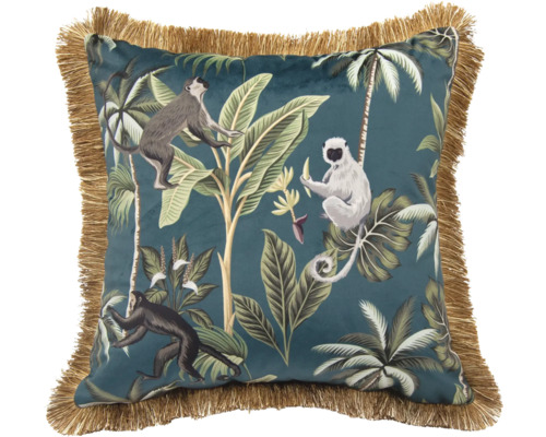 Kudde SOLEVITE djungle monkey grön 45x45cm Kudde SOLEVITE djungle monkey grön 45x45cm