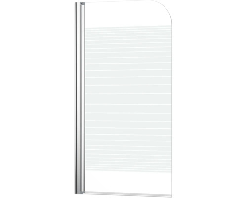 Duschvägg med horisontellt randigt mönster