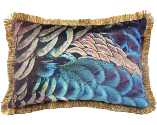Kudde Påfågel blå/grön 40x60cm Kudde Påfågel blå/grön 40x60cm