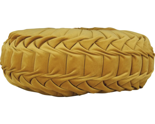 Rund golvkudde med tygklädsel