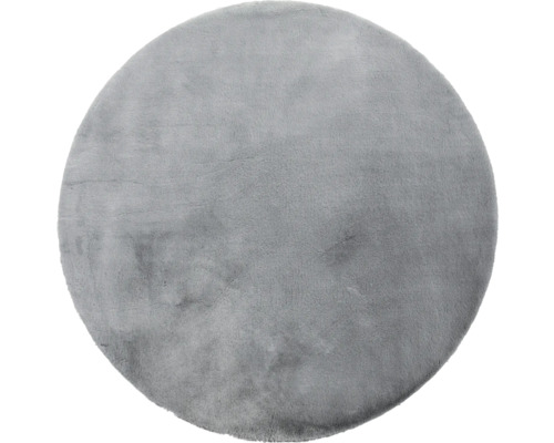 Rund, grå matta med mjuk yta