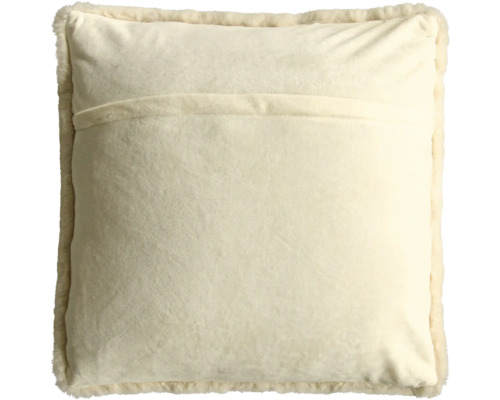 Fyrkantig prydnadskudde med fuskpälskant