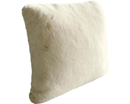 Fyrkantig dekorativ kudde med fuskpäls