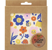Blompress baspaket i kartongförpackning med blomdesign