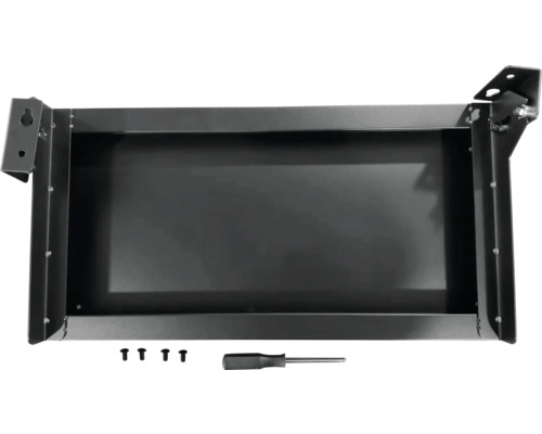 Metall underskåp med skruvar och skruvmejsel