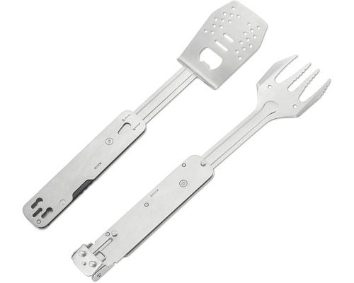 Grillbestickset med stekspade och gaffel i rostfritt stål