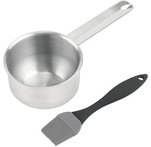 Aluminiumkastrull med handtag och silikonborste
