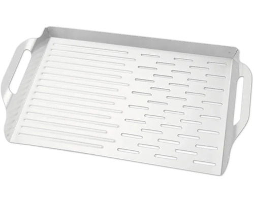 Grillplatta av metall med handtag