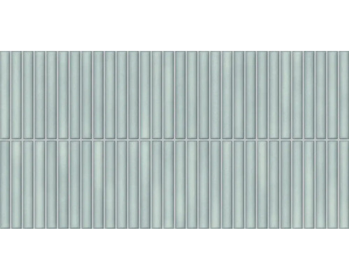 Dekorkakel GAYA FORES Deco Lingot Aqua turkos blank 32x62,5x0,9cm Rektangulära mosaikplattor av glas för väggdekoration