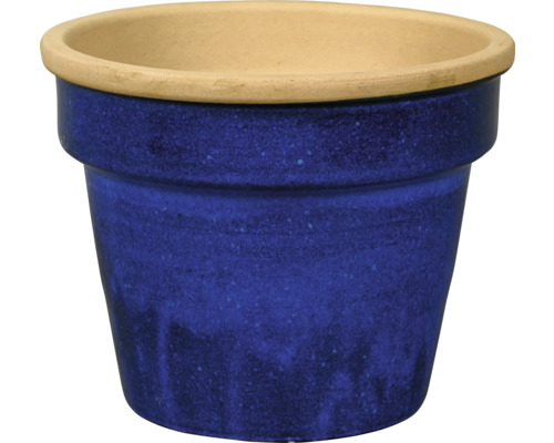 Blå blomkruka i terrakotta