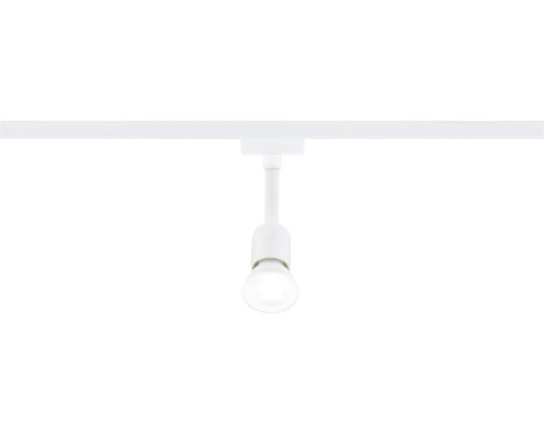 Vitt skensystem med lampa