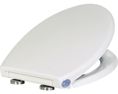 Toalettsits med mjukstängning KAN Duro vit blank oval LED