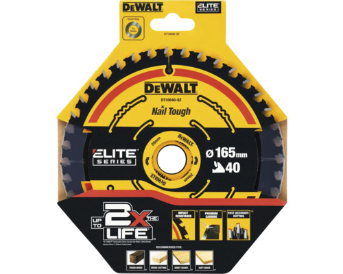 DeWalt Elite Series cirkelsågblad med en diameter på 165 millimeter