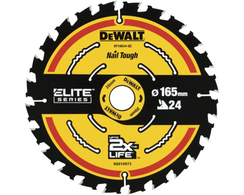 DeWalt sågblad med en diameter på 165 mm och 24 tänder