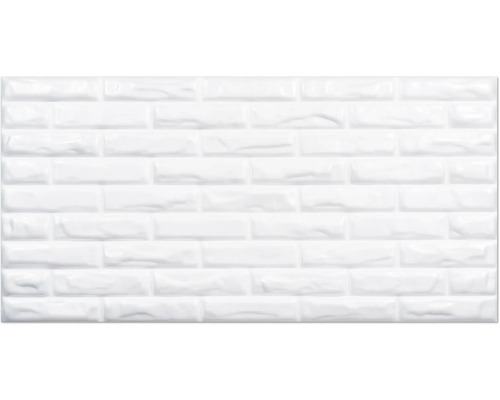 Vita kakelplattor i tunnelbanestil