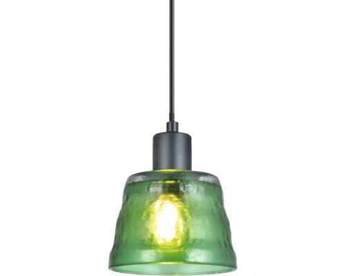 Grön hänglampa med texturerad kropp