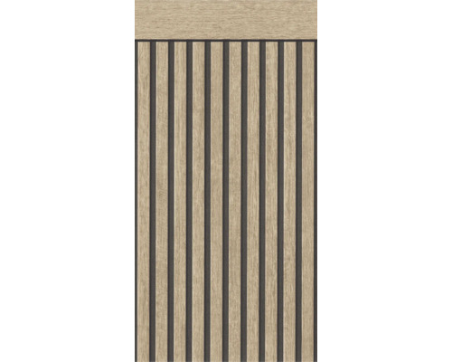 Sockel bård A.S. CRÉATION nowo panel träoptik ljusbrun 500x106cm Träpanel med vertikala lameller för väggbeklädnad