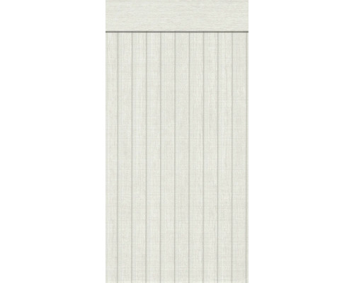 Sockel bård A.S. CRÉATION nowo panel träoptik vit-grå 500x106cm Vit, vertikalt räfflad väggpanel