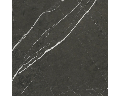 Klinker svart blank marmoroptik 60x60 cm Davos black