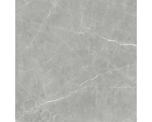 Klinker grå blank marmoroptik 60x60 cm Davos grey