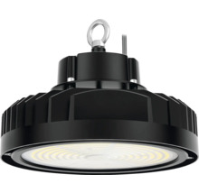 Svart LED-halllampa med upphängningsanordning