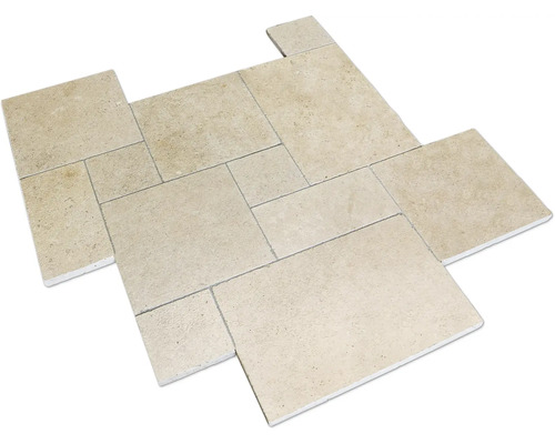 Klinker kalksten tripoli beige/brun natursten 40x60 cm 6-pack Naturstensbeläggning i varierande format för inomhusbruk