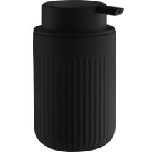 Svart tvålpump med räfflad textur för badrummet