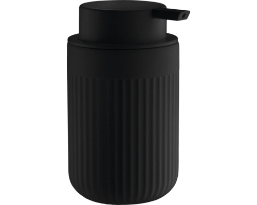 Tvålpump BESLAGSBODEN svart matt räfflad 7,5x13cm Svart tvålpump med räfflad textur för badrummet