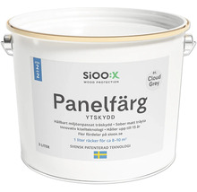 Burk med träskyddsfärg för paneler