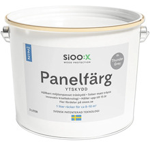 Hink med grå träskyddsfärg för paneler