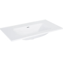 Tvättställ JUNGBORN vit blank med bräddavlopp utan blandarhål 81x1,8x46 cm