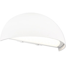 Halvrund vit vägglampa
