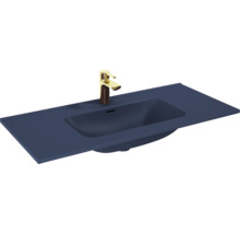 Tvättställ JUNGBORN navy blå matt med bräddavlopp och blandarhål 101x1,8x46 cm