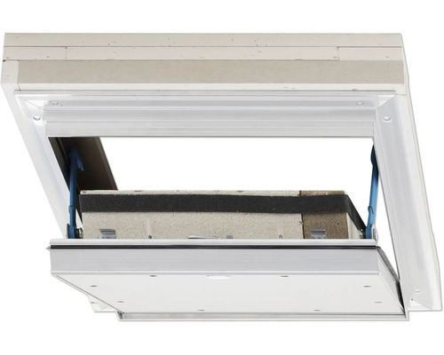 Inspektionslucka RUG SEMIN AluProtect® Safe 30 EI30 400x400mm 2x12,5mm Öppen vindstrappa av trä