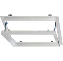 Öppet takfönster med ram